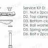 CONTEC Service Kit Drop-a-gogo Service Kit D: Klem-kit Incl. Plaat -