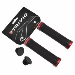 Trivio Handvat Diamond Grip Zwart Lock-on Rood - TRV-GR-010