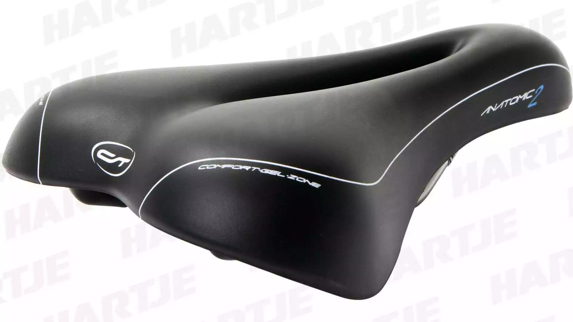 CONTEC Fietszadel Trekking Anatomic 2 Trekking Zone Cut Heren Zwart 1 CONTEC Fietszadel Trekking Anatomic 2 Trekking Zone Cut Heren Zwart
